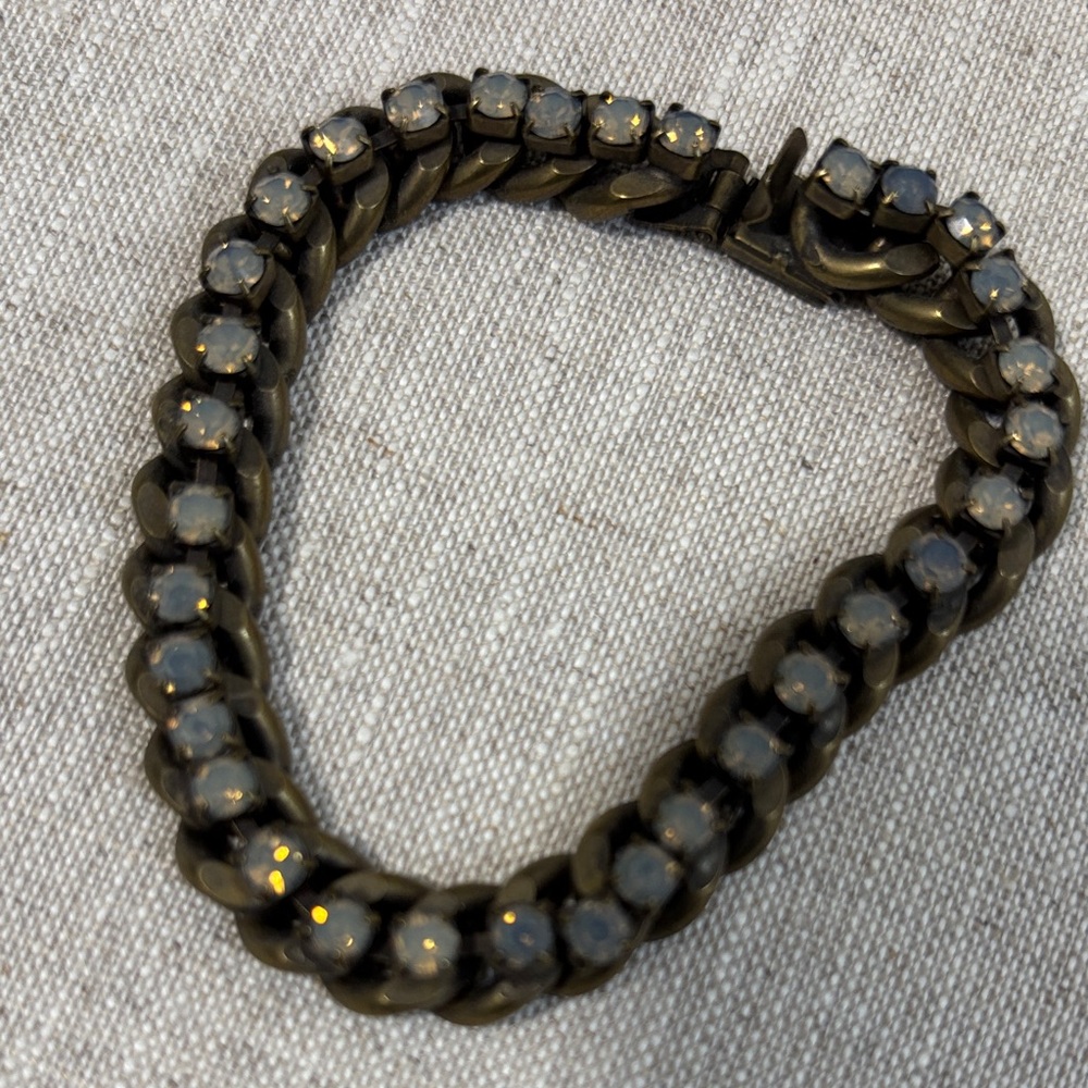 Vintage Bronze & Opal Bracelet